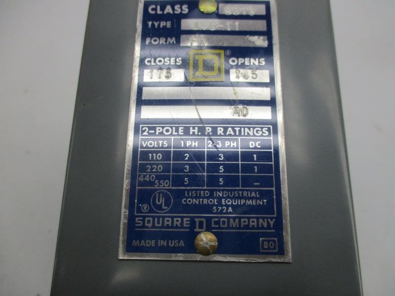 SQUARE D 9013ASG11 440/550V NSNP