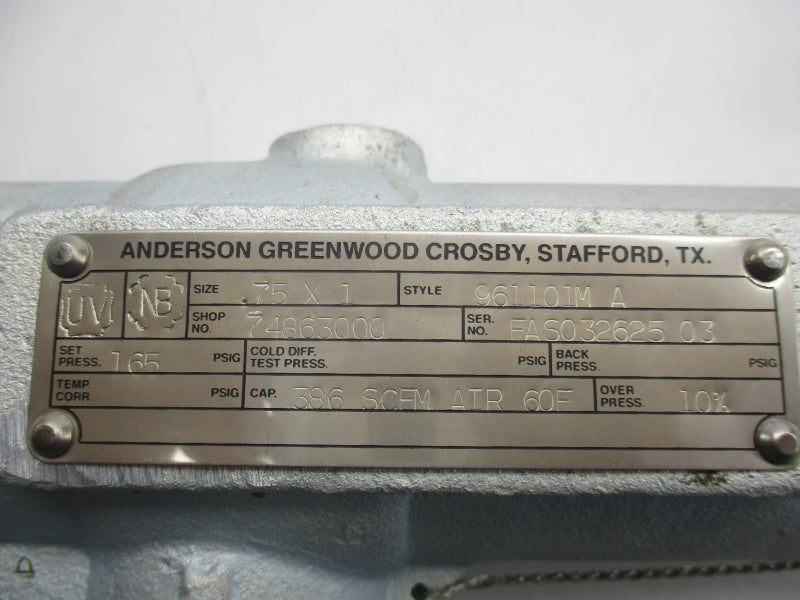 ANDERSON GREENWOOD 961101MA 165PSI NSNP