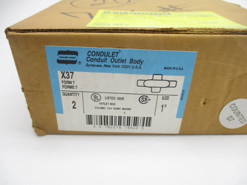 CROUSE HINDS X37 1" (PKG OF 2) NSMP