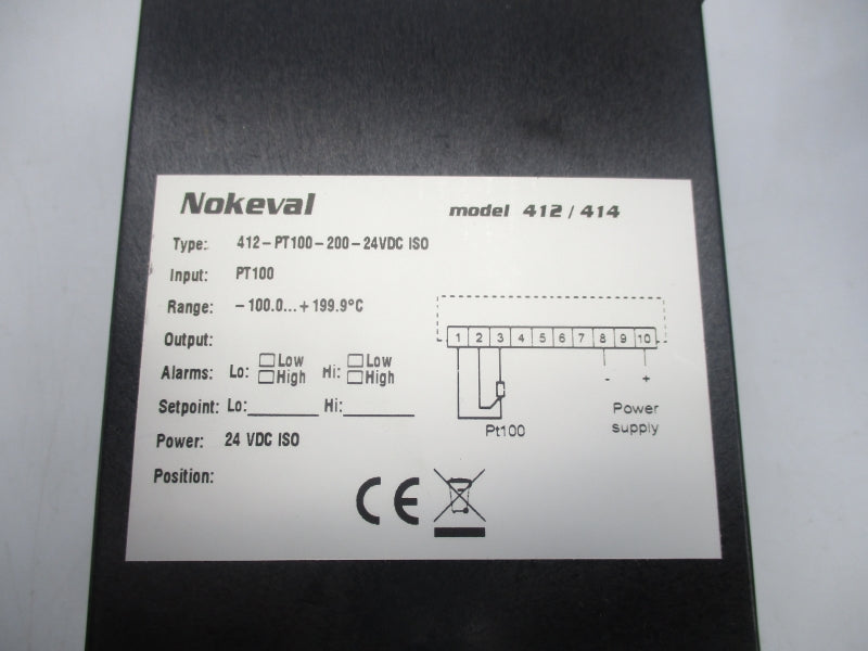 NOKEVAL 412-PT100-200-24VDC-ISO 24VDC NSNP