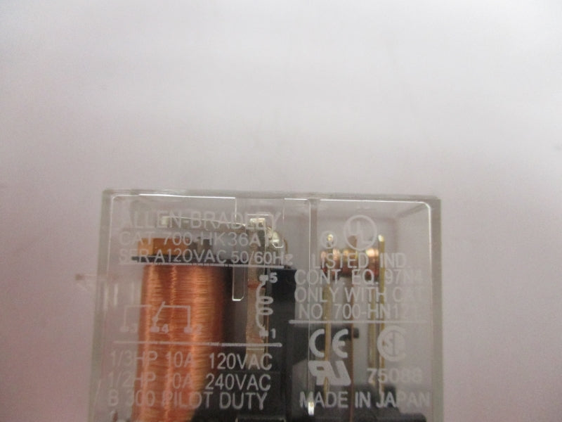 ALLEN BRADLEY 700-HK36A1 SER. A 120VAC 10A UNMP
