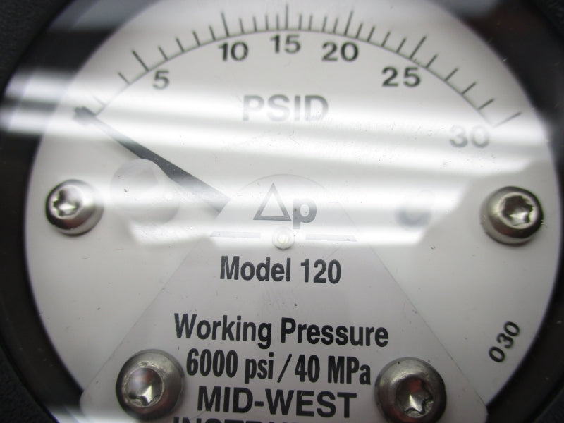 MID WEST INSTRUMENT 120 6000PSI 0-30PSI NSNP