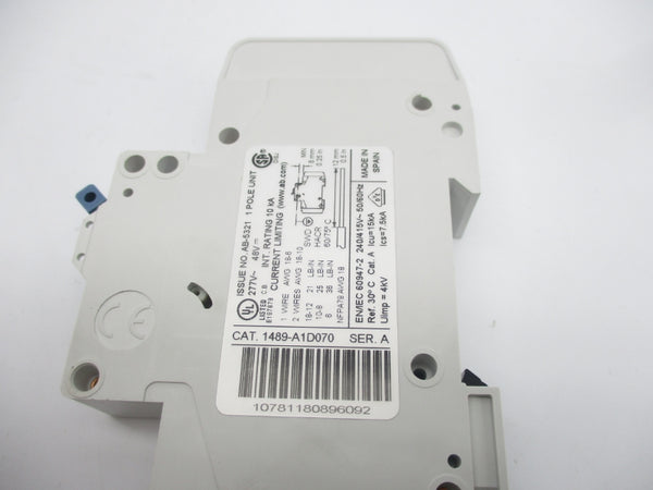 ALLEN BRADLEY 1489-A1D070 SER. A 277V 7A NSNP