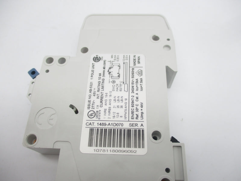 ALLEN BRADLEY 1489-A1D070 SER. A 277V 7A NSNP