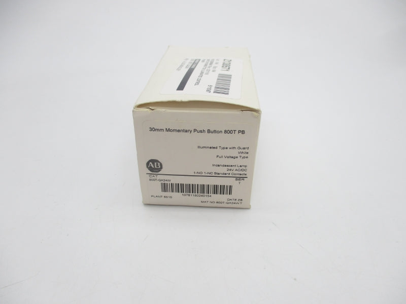 ALLEN BRADLEY 800T-QA24W SER. T 24VAC/DC (AS PICTURED) (WH) NSMP