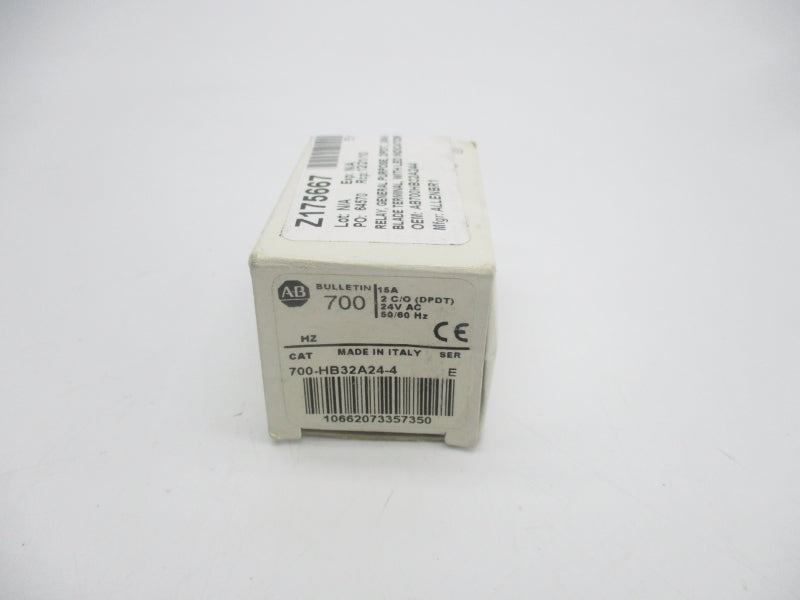 ALLEN BRADLEY 700-HB32A24-4 SER. E 24VAC 15A (WH) NSMP
