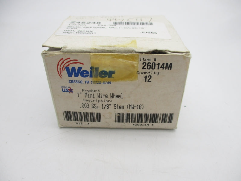 WEILER 26014M 1" (PKG OF 12) NSMP