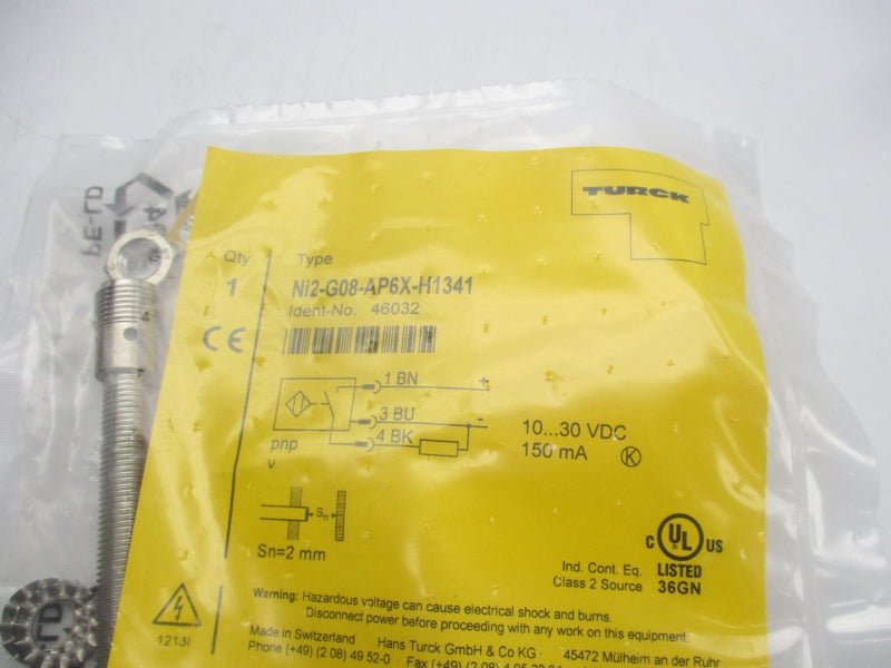 TURCK NI2-G08-AP6X-H1341 46032 10-30VDC NSMP