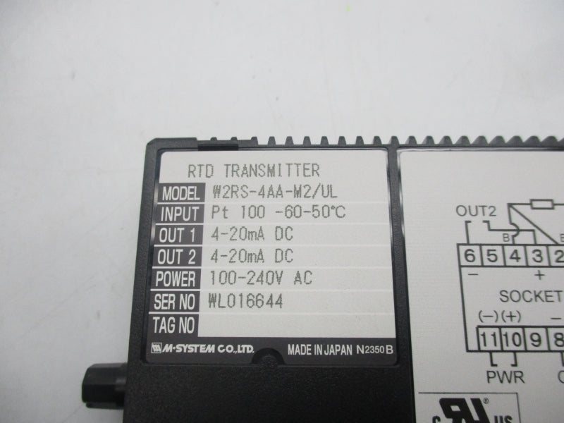 M SYSTEM W2RS-4AA-M2/UL 100-240VAC NSNP