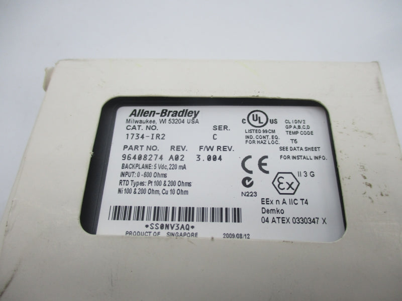 ALLEN BRADLEY 1734-IR2 SER. C F/W 3.004 5VDC NSMP
