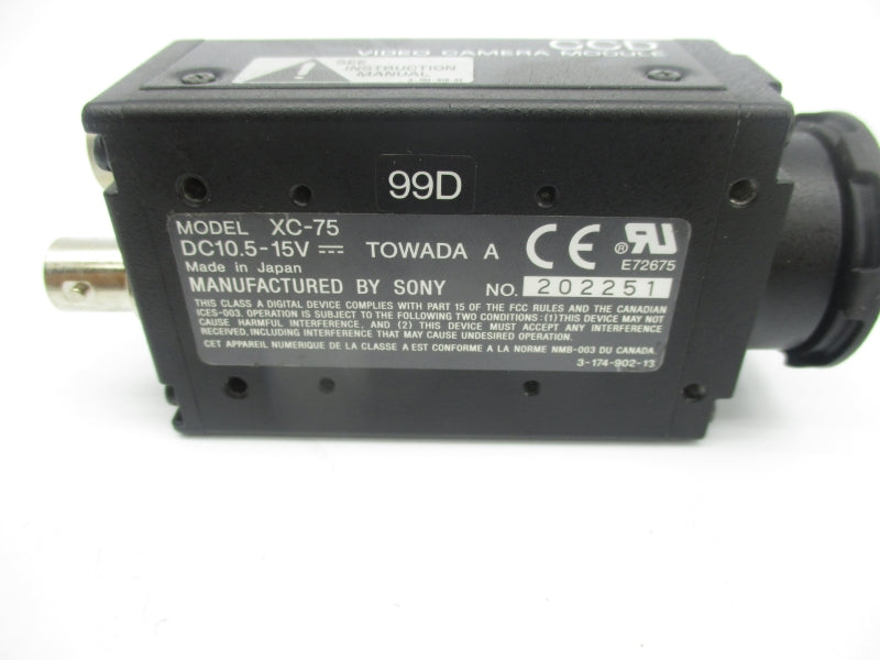 SONY XC-75 10.5-15VDC NSNP
