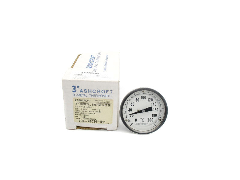 ASHCROFT 30EI60R0400/200C 0/200'C 3" NSMP