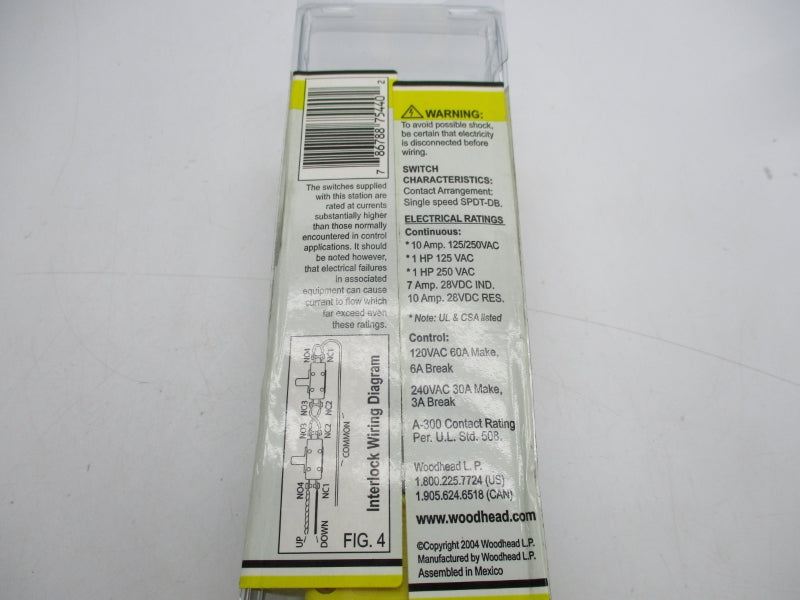 DANIEL WOODHEAD 4052 125/250VAC 10A NSMP