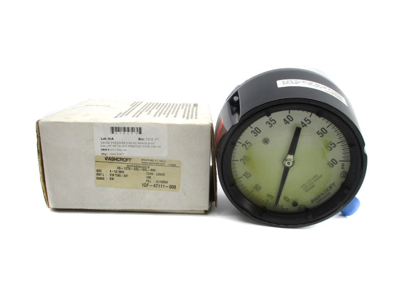 ASHCROFT 45-1279-SSL-04L-60# 60PSI 4-1/2" NSMP