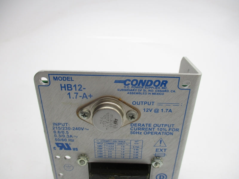 CONDOR HB12-1.7-A 215/230-240V 0.6/0.5/0.3A NSNP