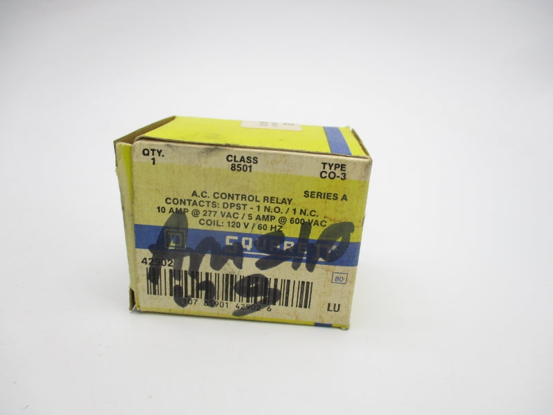 SQUARE D 8501CO3 SER. A 120V 10A NSMP