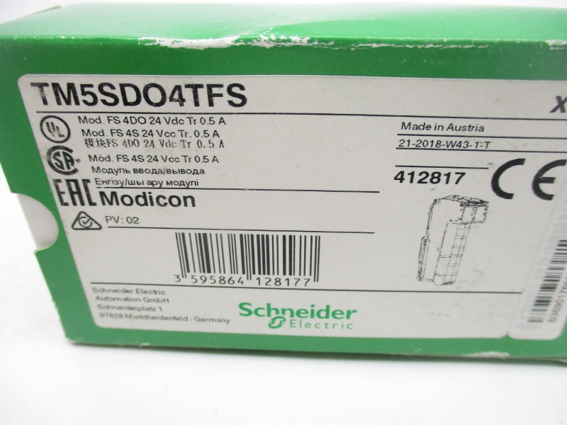 SCHNEIDER ELECTRIC TM5SDO4TFS 24VDC 0.5A NSMP