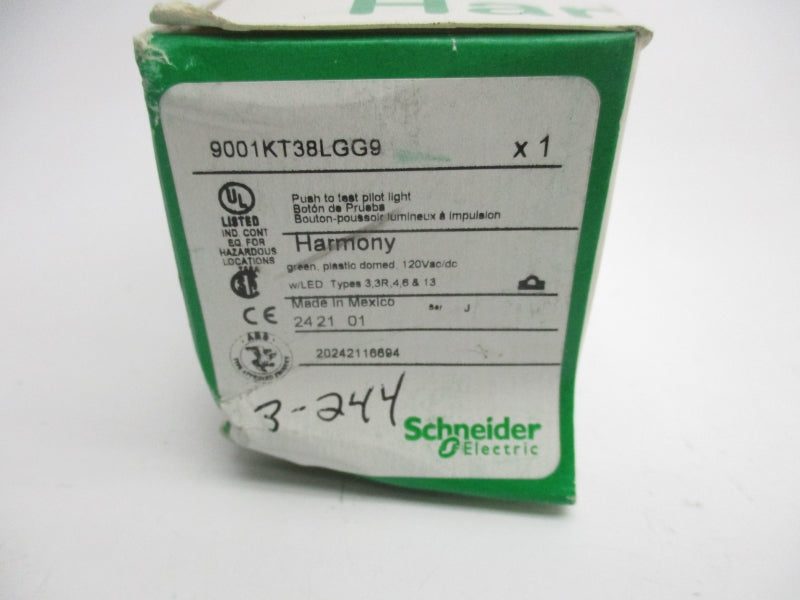 SCHNEIDER ELECTRIC 9001KT38LGG9 SER. J 120VAC NSMP