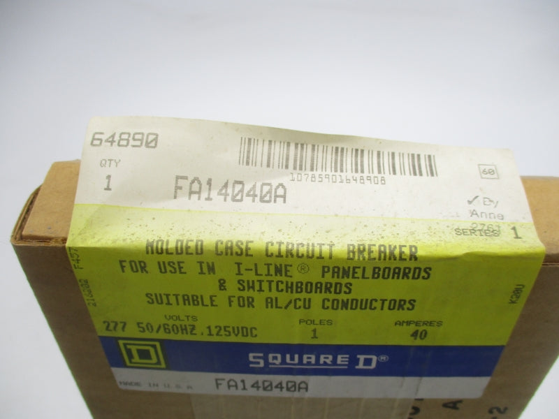 SQUARE D FA14040A 277V 40A NSFS