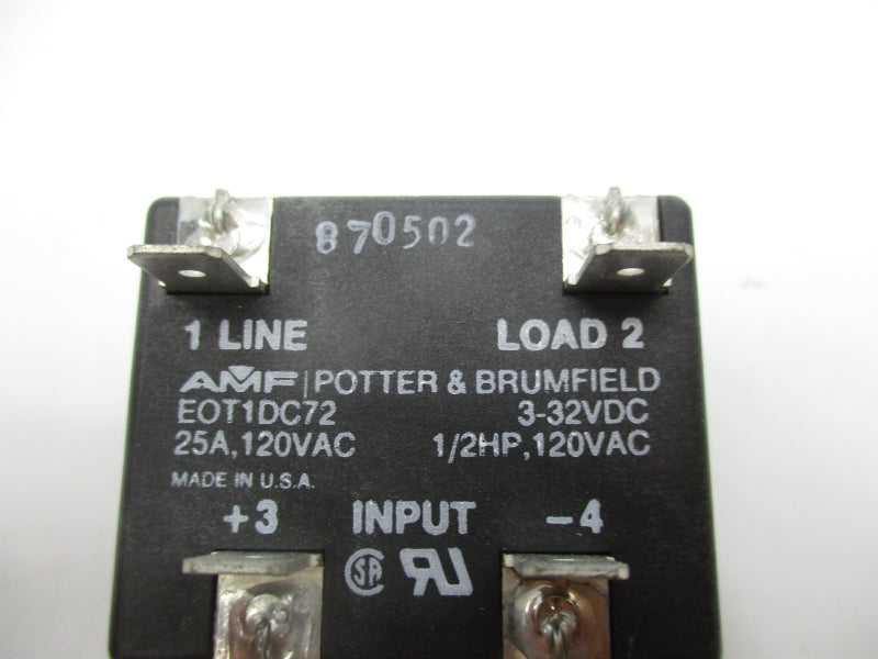 POTTER&BRUMFIELD EOT1DC72 120VAC 25A NSNP