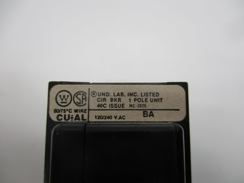 WESTINGHOUSE BA140 120/240VAC 40A NSNP