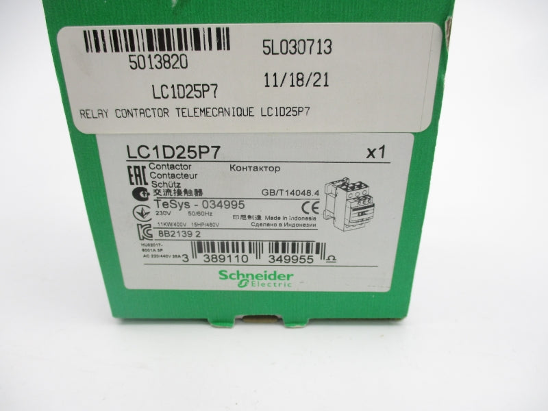 SCHNEIDER ELECTRIC LC1D25P7 230V 40A NSMP