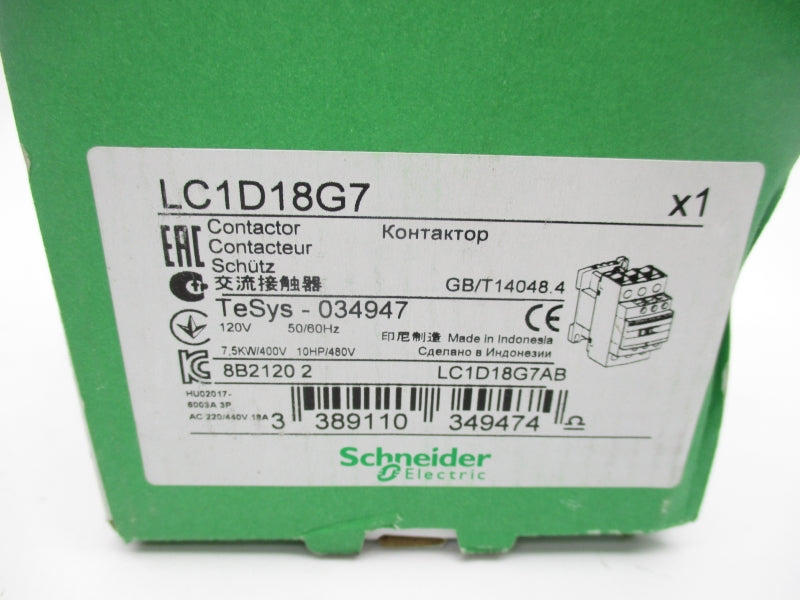 SCHNEIDER ELECTRIC LC1D18G7 120V NSMP