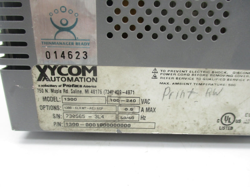 XYCOM AUTOMATION 1300-0001000000000 100-240VAC 0.5A UNMP