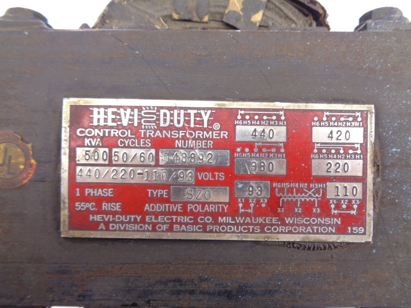 HEVI-DUTY SZ0 440VAC UNMP