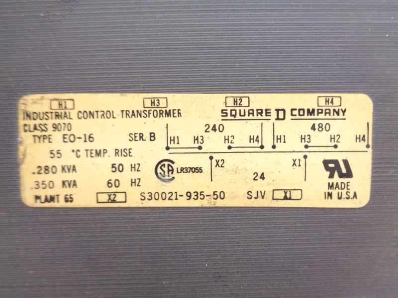 SQUARE D 9070EO-16 SER. B 240/480VAC UNMP