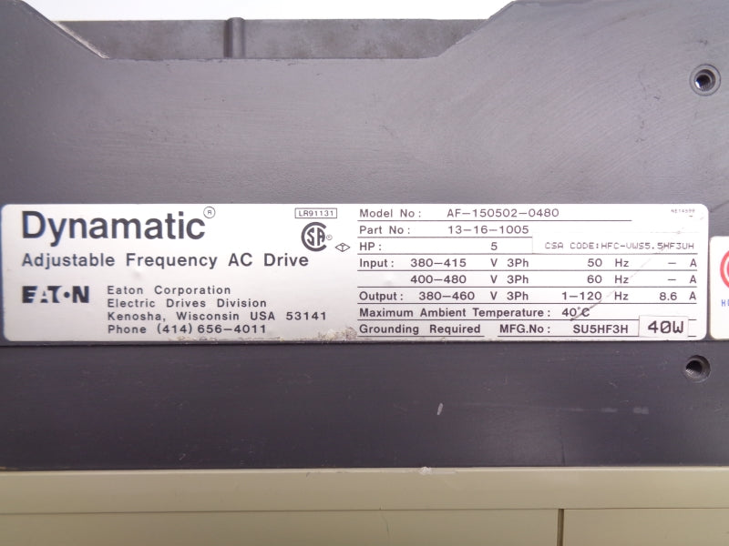 EATON AF-150502-0480 13-16-1005 480V (AS PICTURED) NSNP