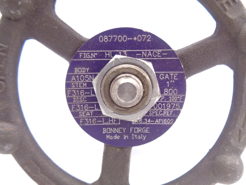 BONNEY FORGE HL13-NACE B16.34-AP1602 1" UNMP