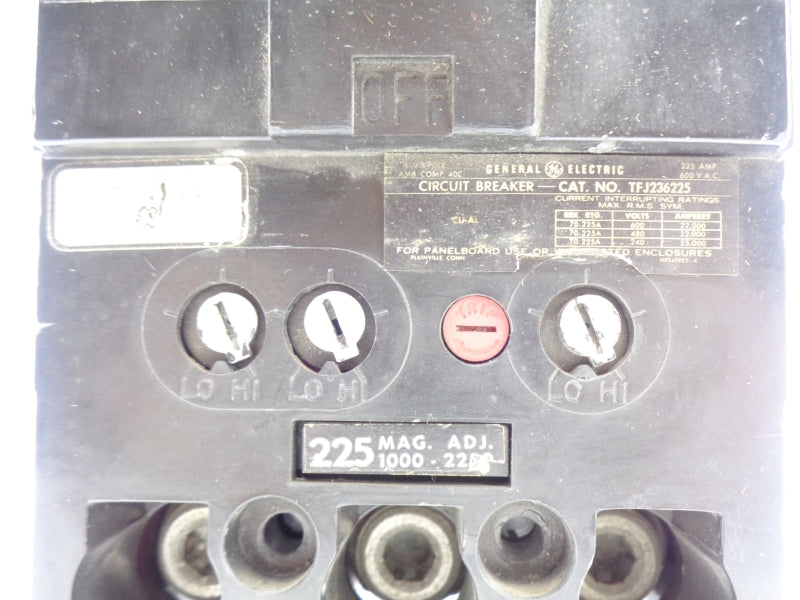 GENERAL ELECTRIC TFJ236225 600VAC 225A UNMP