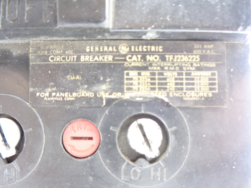 GENERAL ELECTRIC TFJ236225 600VAC 225A UNMP