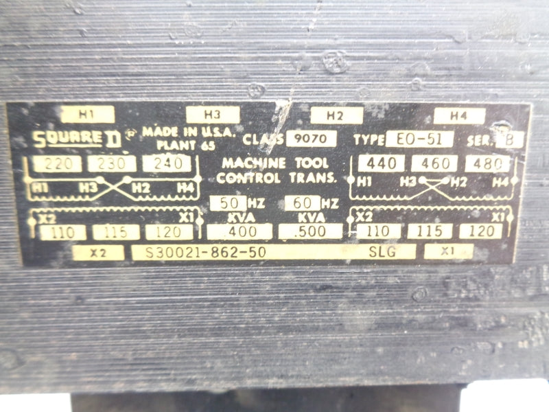 SQUARE D 9070E0-51 SER. B 480VAC UNMP