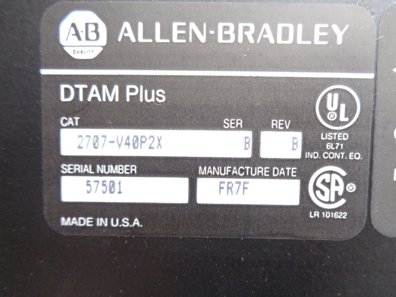 ALLEN BRADLEY 2707-V40P2X SER. B REMAN