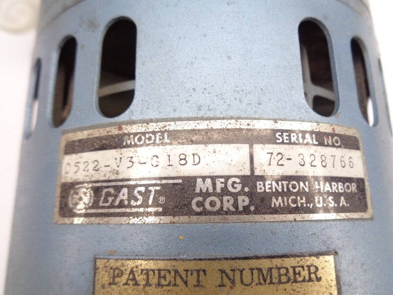 GAST 0522-V3-G18D 115VAC 5.4A UNMP