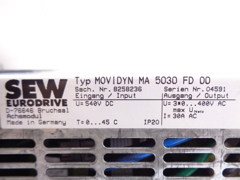 SEW EURODRIVE MA5030FD00 8258236 540VDC UNMP