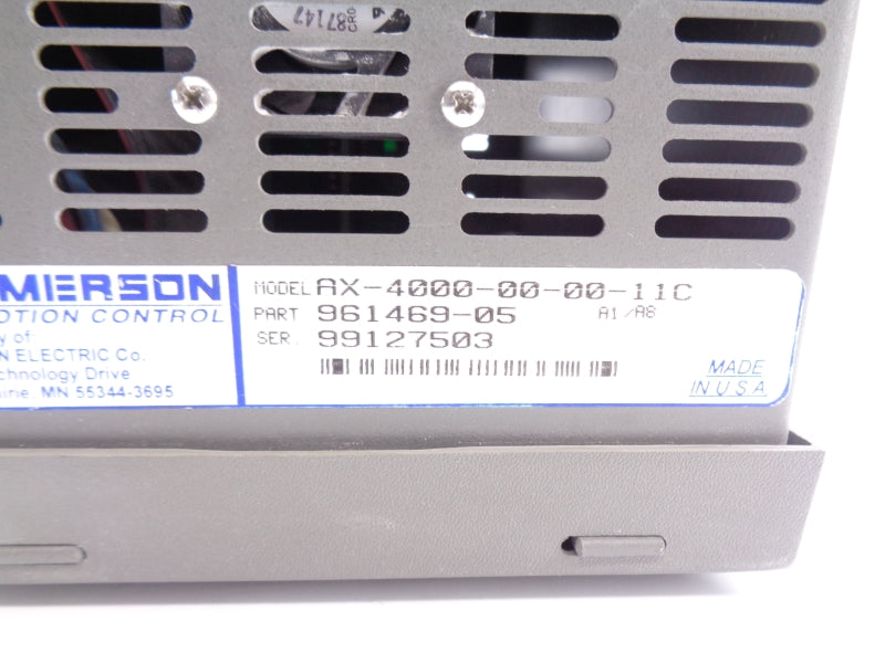 EMERSON AX-4000-00-00-11C 961469-05 96-264VAC UNMP