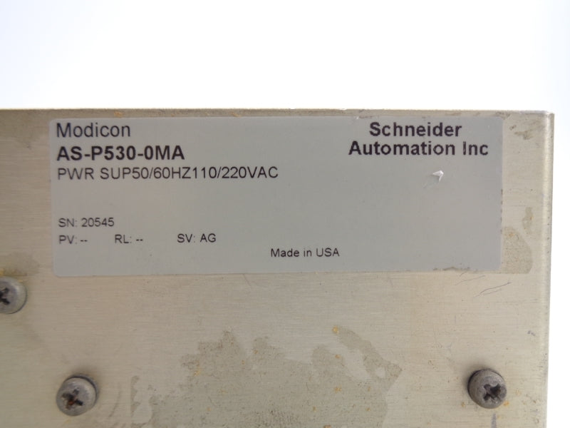 MODICON AS-P530-0MA 115V/230V 6A UNMP