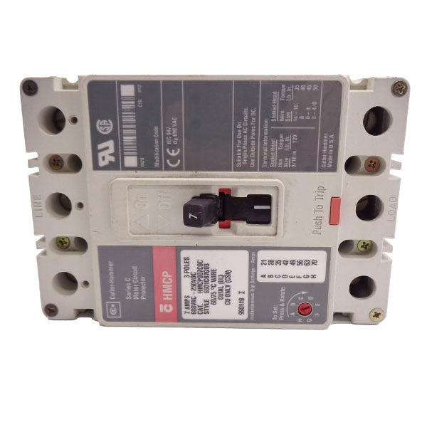 WESTINGHOUSE HCMP007C0C SER. C 600VAC 7A (RED) NSNP