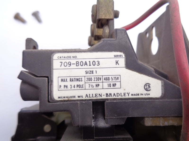 ALLEN BRADLEY 709-BOA103 SER. K 220/240V UNMP