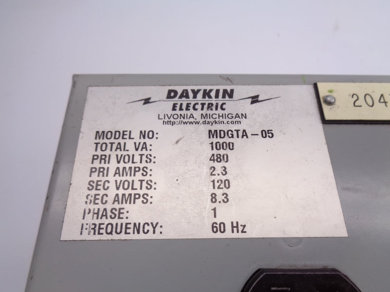 DAYKIN ELECTRIC MDGTA-05 480V 2.3A UNMP