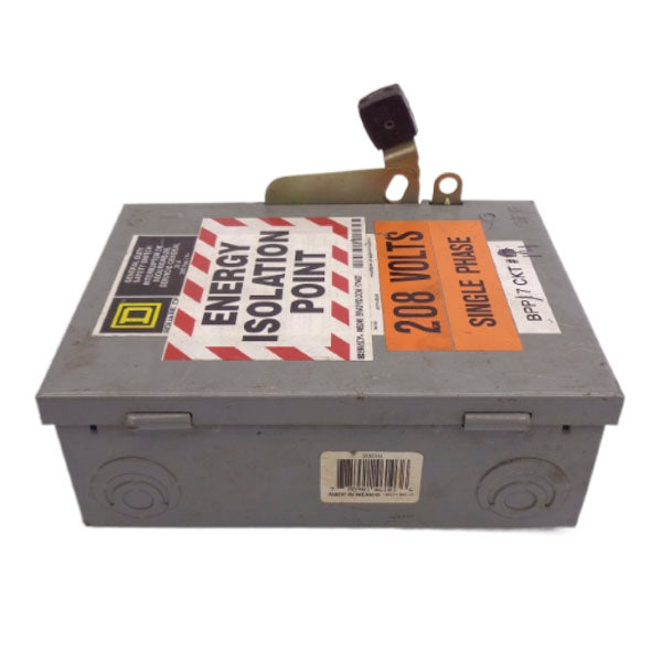SQUARE D D321N SER. E3 240VAC 30A UNMP