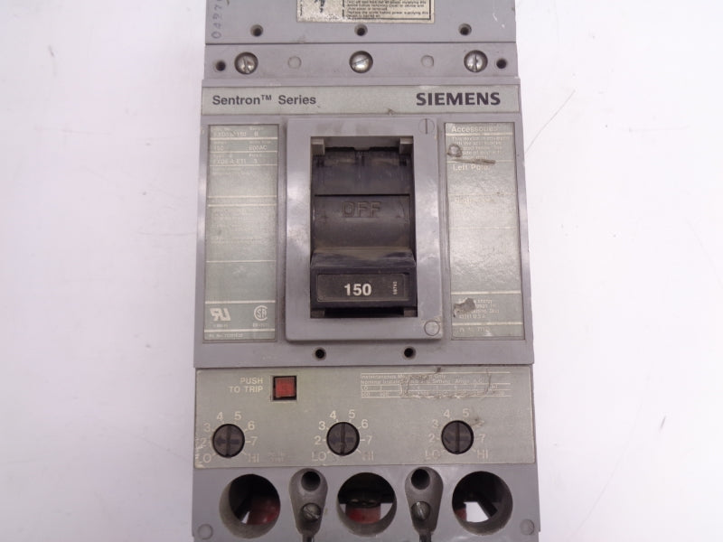 SIEMENS FXD63A150 SER. B 600VAC 150A UNMP
