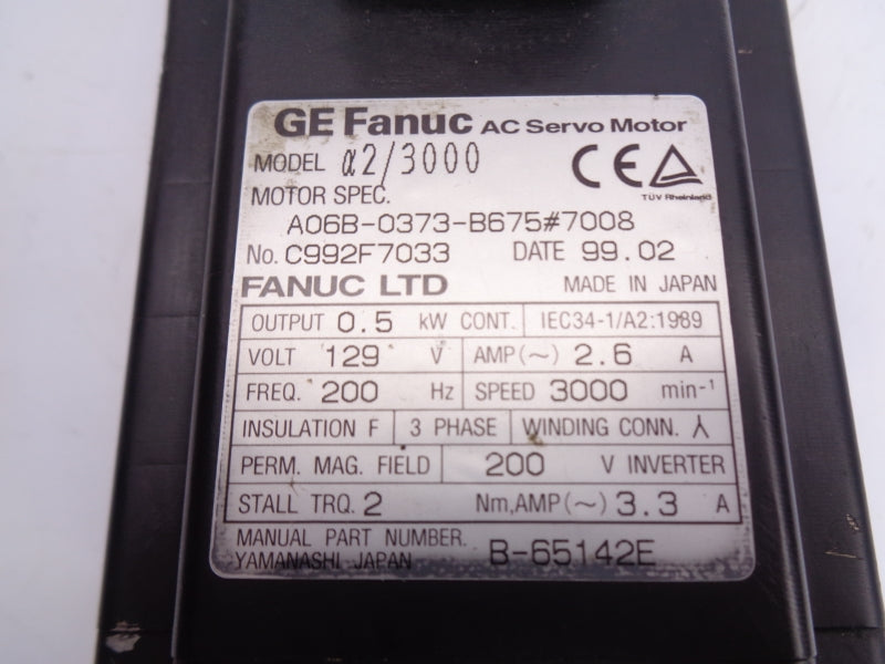 GE FANUC A06B-0373-B675#7008 129V 2.6A UNMP