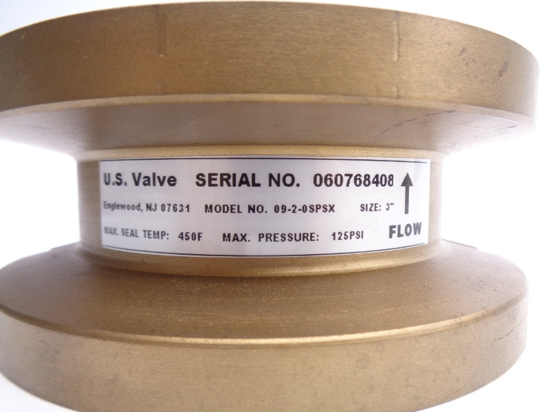 US VALVE 09-2-0SPSX 125PSI 3" NSNP