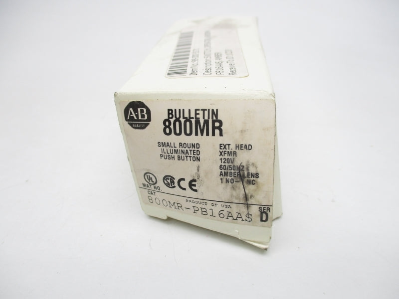 ALLEN BRADLEY 800MR-PB16AAS SER. D 120V (WH) NSMP