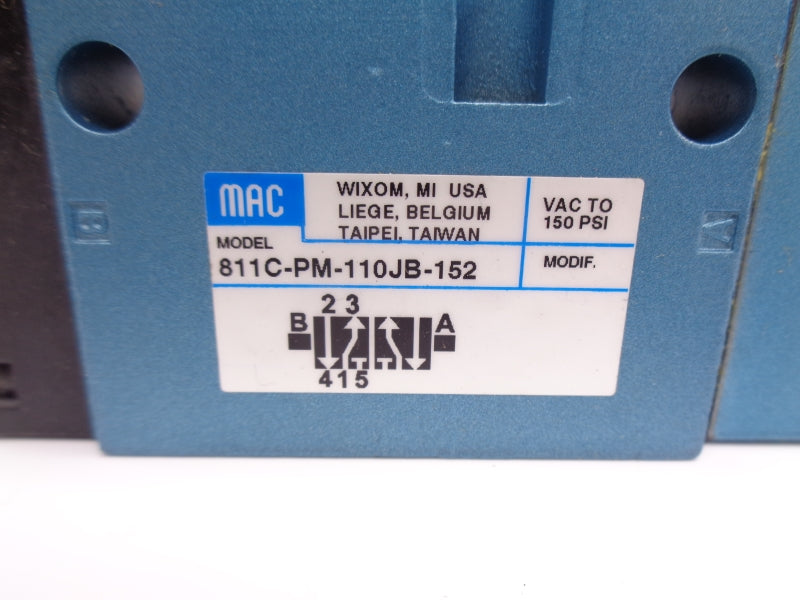 MAC 811C-PM-110JB-152 110/120V 25-150PSI NSMP