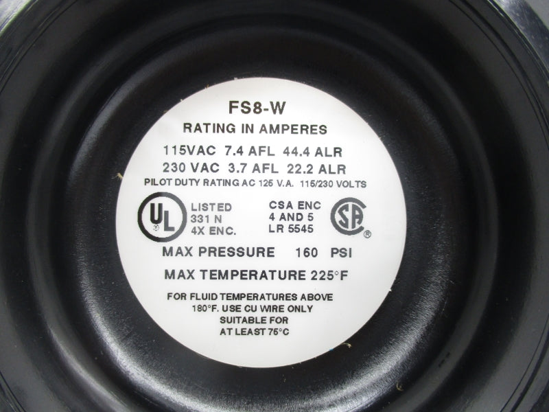 MCDONNELL & MILLER FS8-W 115/230VAC 160PSI NSNP
